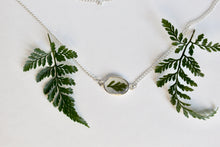Load image into Gallery viewer, Silver Plated Oval Fern Necklace