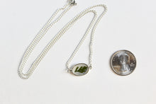 Load image into Gallery viewer, Silver Plated Oval Fern Necklace