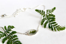 Load image into Gallery viewer, Silver Plated Oval Fern Necklace