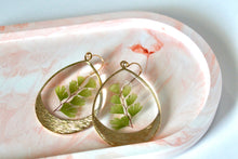 Load image into Gallery viewer, Large Teardrop Fern Earrings