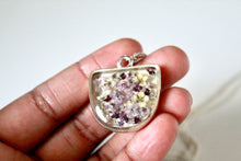 Load image into Gallery viewer, Bouquet Half Oval Pendant Necklace