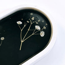 Load image into Gallery viewer, White Floral Botanical Concrete Trinket Tray Trinket Dish