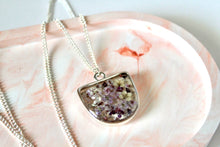 Load image into Gallery viewer, Bouquet Half Oval Pendant Necklace