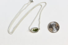 Load image into Gallery viewer, Silver Plated Oval Fern Necklace
