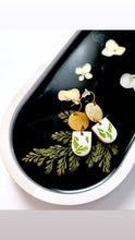 Load image into Gallery viewer, Fern and White Floral Botanical Concrete Trinket Tray Trinket Dish

